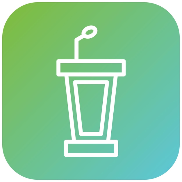 Diseño vectorial Estilo del icono de Lectern