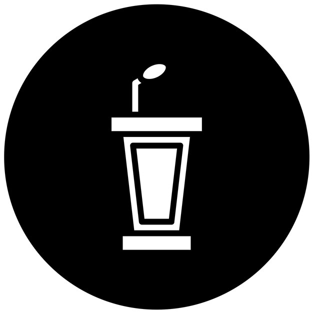 Diseño vectorial Estilo del icono de Lectern