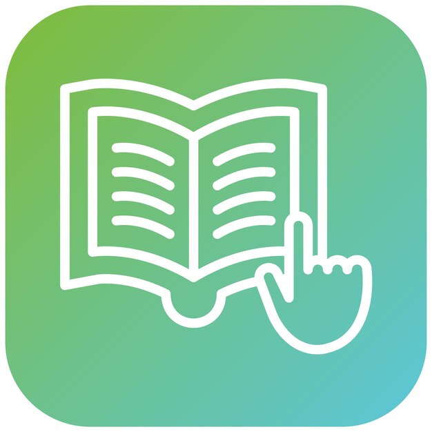 Diseño vectorial Estilo del icono de lectura