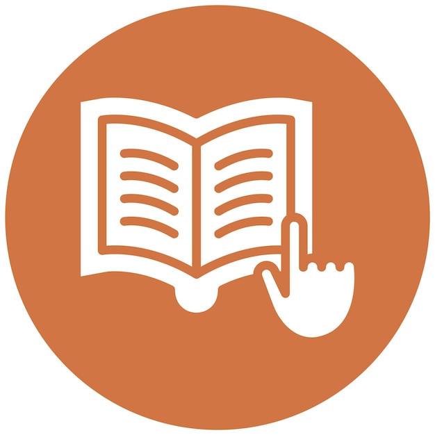 Diseño vectorial Estilo del icono de lectura