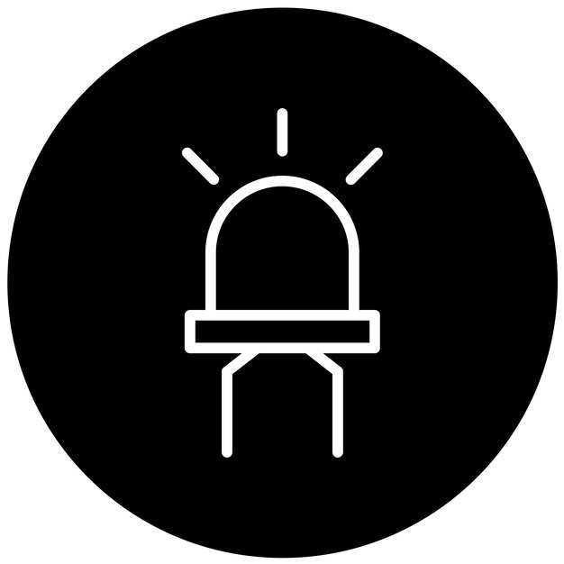 Diseño vectorial del estilo del icono LED