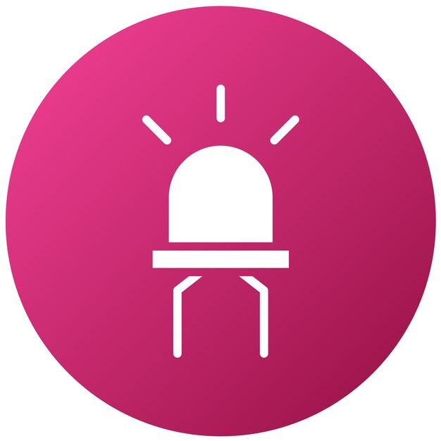 Diseño vectorial del estilo del icono LED