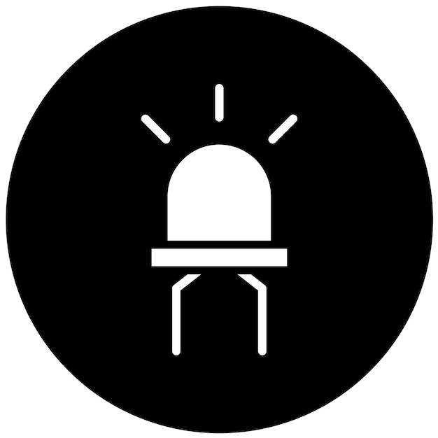 Diseño vectorial del estilo del icono LED
