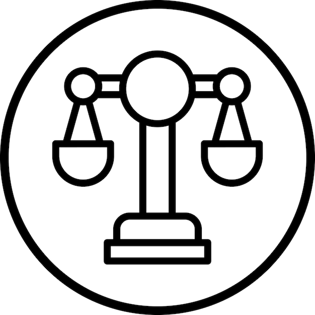 Diseño vectorial Estilo de icono legal