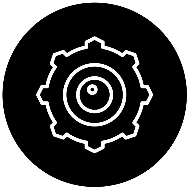 Diseño vectorial Estilo del icono de la lente evolutiva