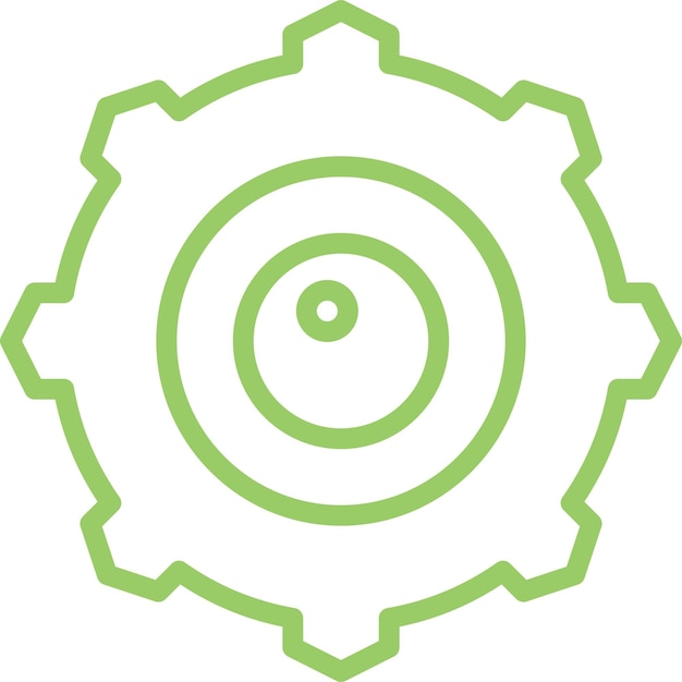 Diseño vectorial Estilo del icono de la lente evolutiva
