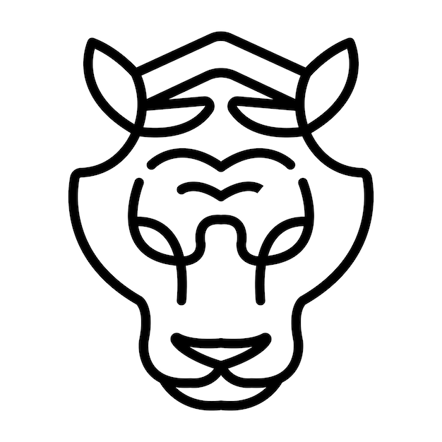 Diseño vectorial Estilo del icono del león