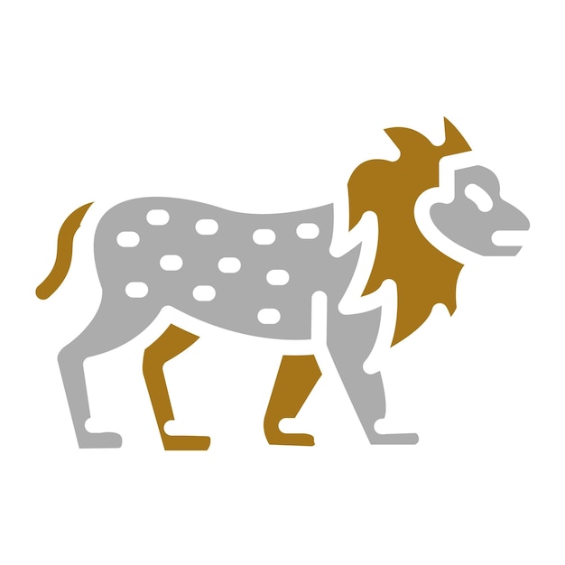 Diseño vectorial Estilo del icono del león
