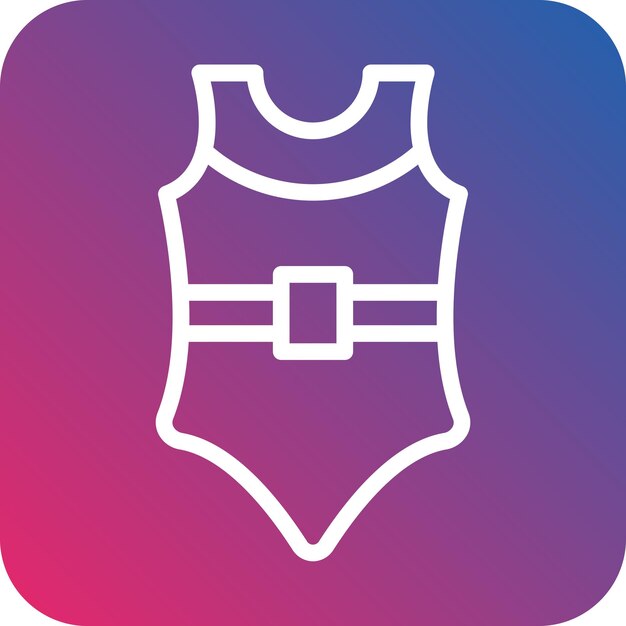 Diseño vectorial de estilo de icono de leotardo