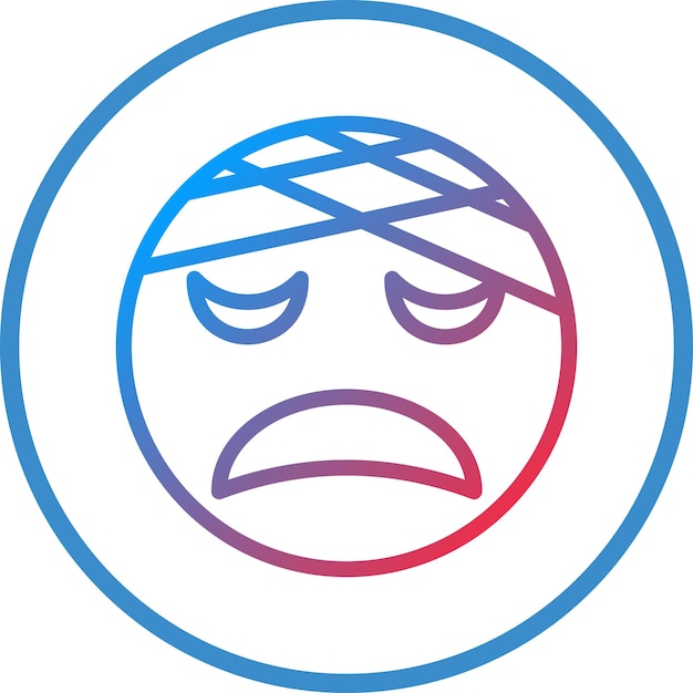 Diseño vectorial Estilo de icono lesionado