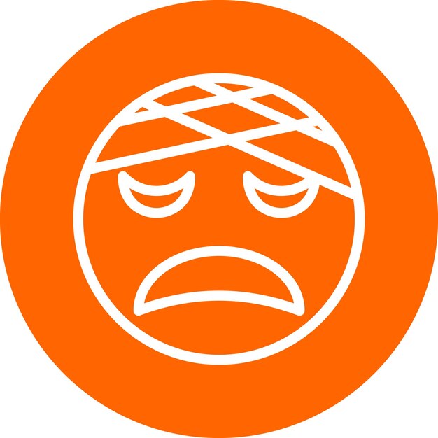 Diseño vectorial Estilo de icono lesionado
