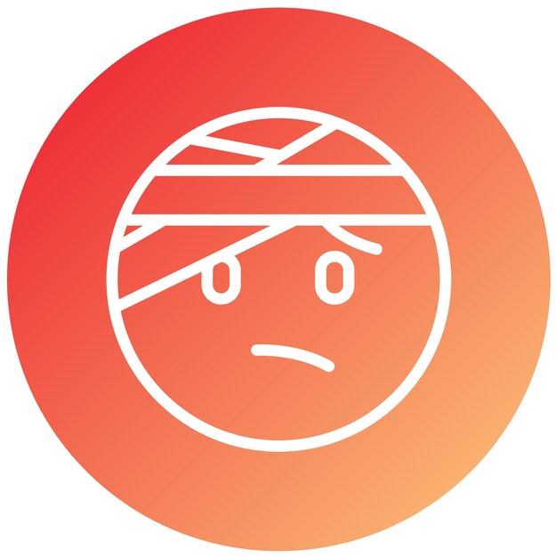 Diseño vectorial Estilo de icono lesionado