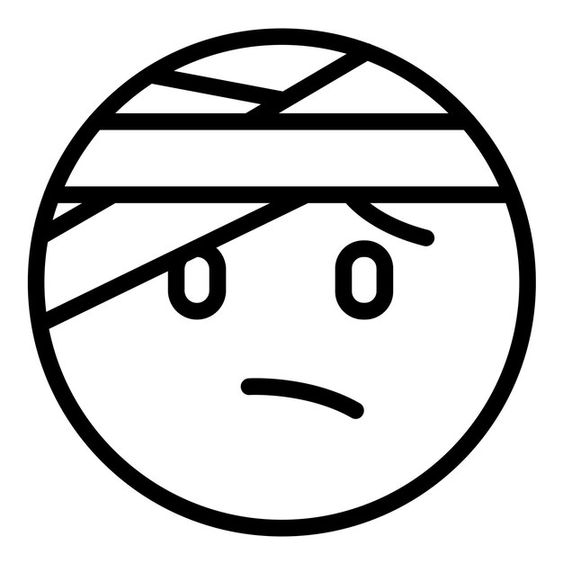 Diseño vectorial Estilo de icono lesionado