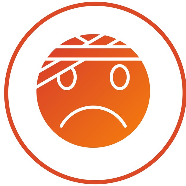 Diseño vectorial Estilo de icono lesionado