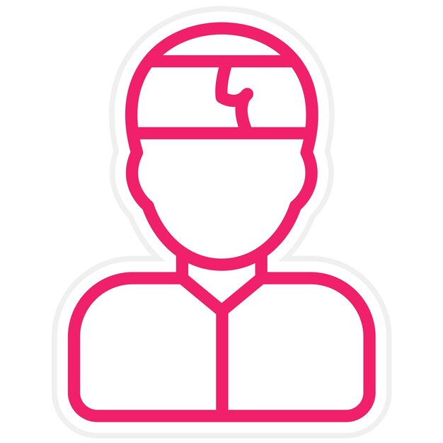 Diseño vectorial Estilo del icono de lesiones