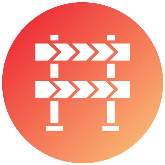 Diseño vectorial Estilo del icono del letrero de construcción