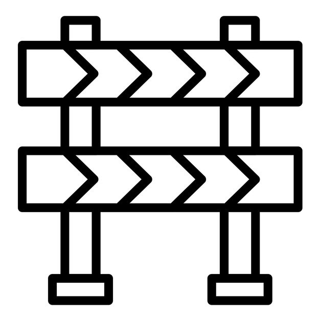 Diseño vectorial Estilo del icono del letrero de construcción