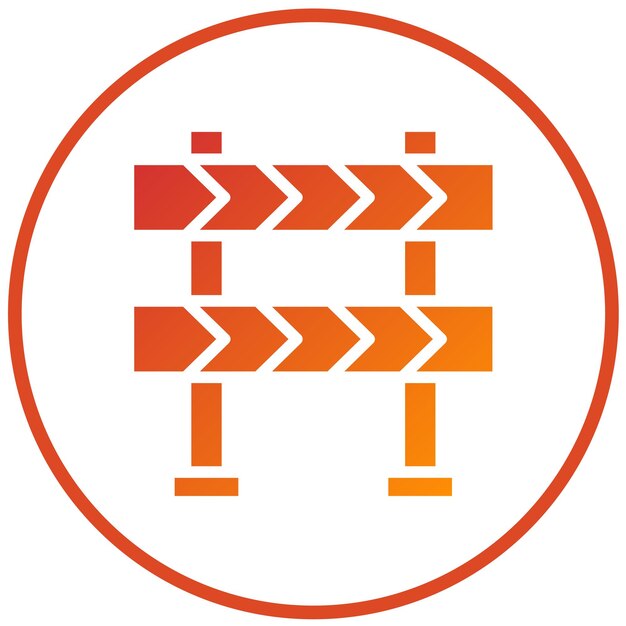 Diseño vectorial Estilo del icono del letrero de construcción
