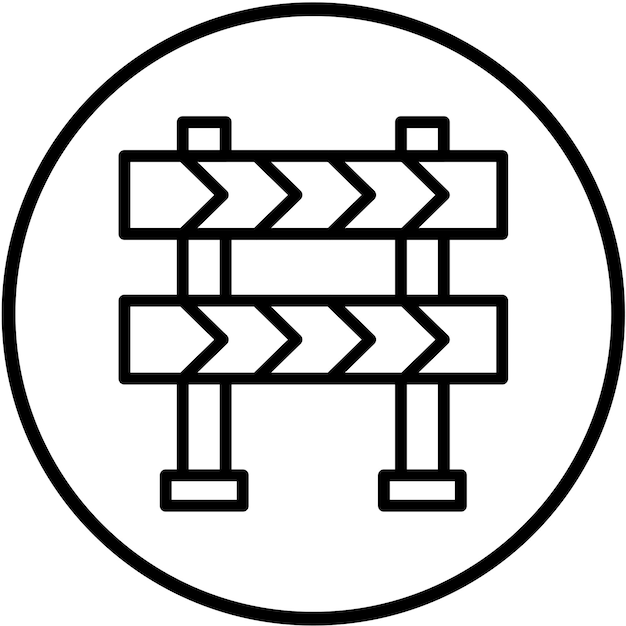 Diseño vectorial Estilo del icono del letrero de construcción