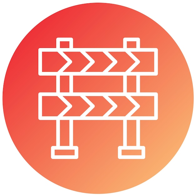 Diseño vectorial Estilo del icono del letrero de construcción