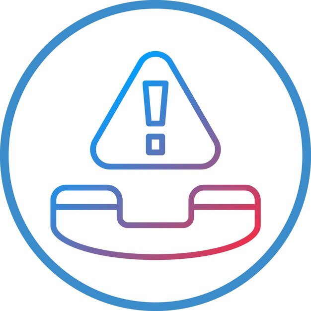 Diseño vectorial Estilo del icono del letrero de emergencia