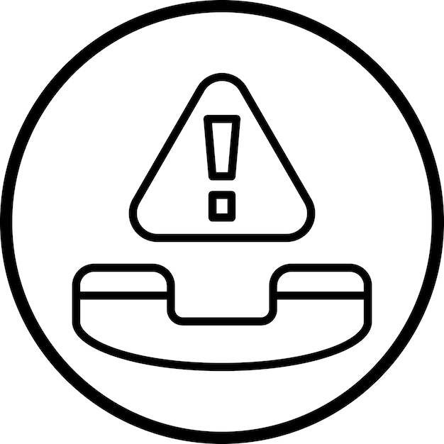 Diseño vectorial Estilo del icono del letrero de emergencia