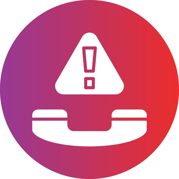 Diseño vectorial Estilo del icono del letrero de emergencia