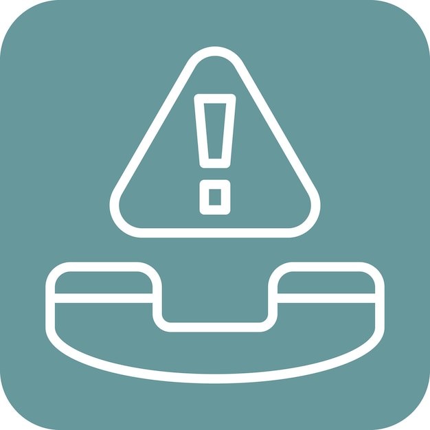 Diseño vectorial Estilo del icono del letrero de emergencia