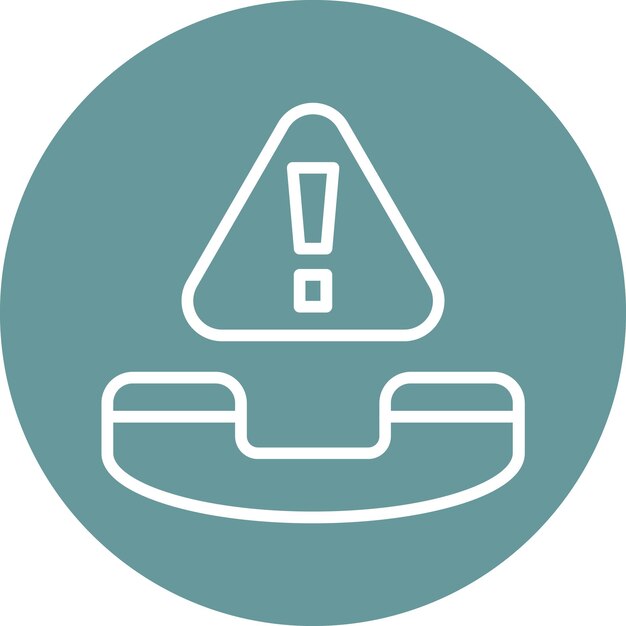 Diseño vectorial Estilo del icono del letrero de emergencia