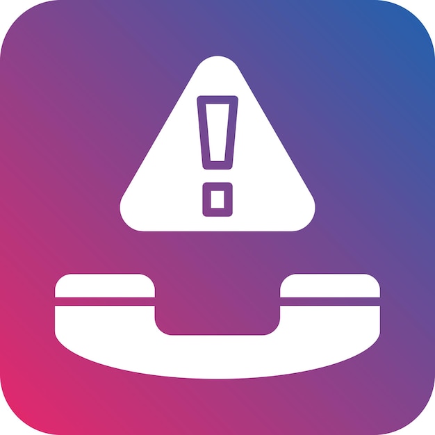 Diseño vectorial Estilo del icono del letrero de emergencia