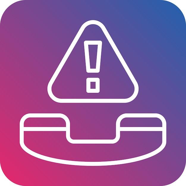 Diseño vectorial Estilo del icono del letrero de emergencia