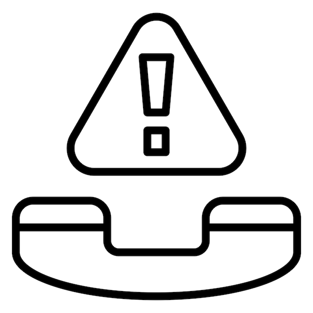Diseño vectorial Estilo del icono del letrero de emergencia