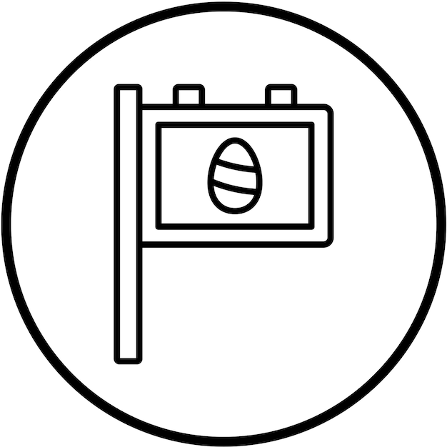 Diseño vectorial Estilo del icono del letrero de Pascua