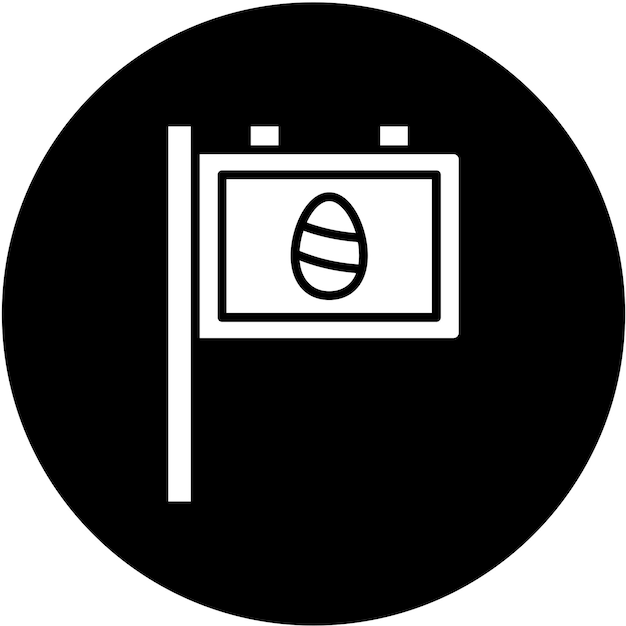 Diseño vectorial Estilo del icono del letrero de Pascua