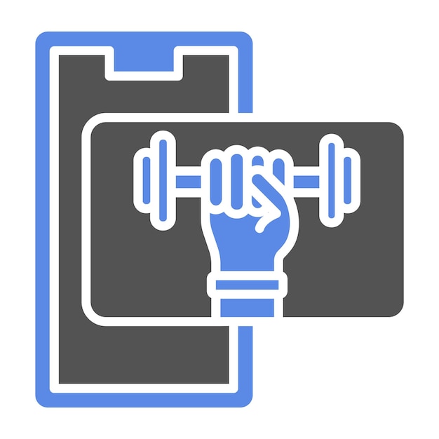 Diseño vectorial de estilo de icono de levantamiento de pesas