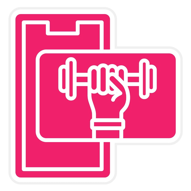 Diseño vectorial de estilo de icono de levantamiento de pesas