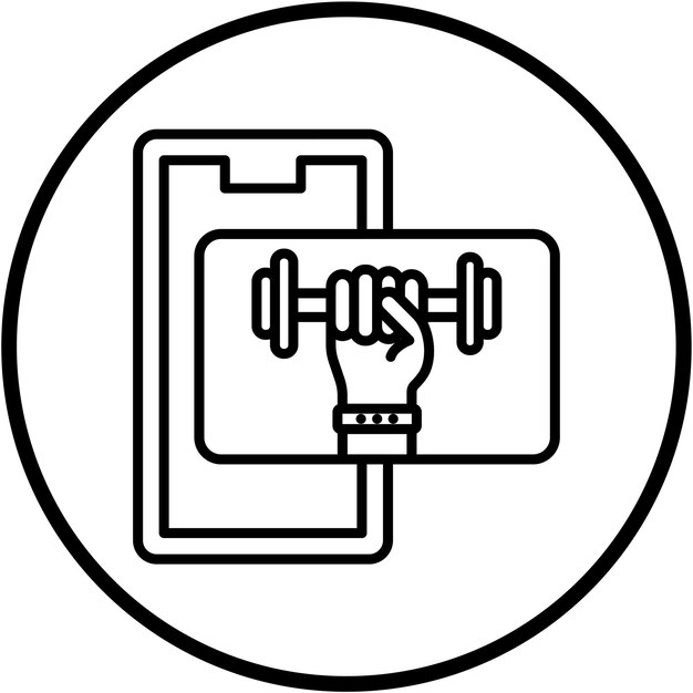 Diseño vectorial de estilo de icono de levantamiento de pesas