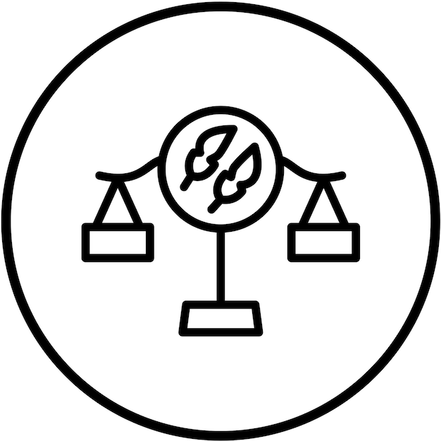 Diseño vectorial Estilo del icono de la ley ambiental