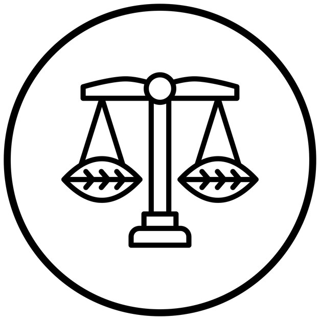 Diseño vectorial Estilo del icono de la ley ambiental