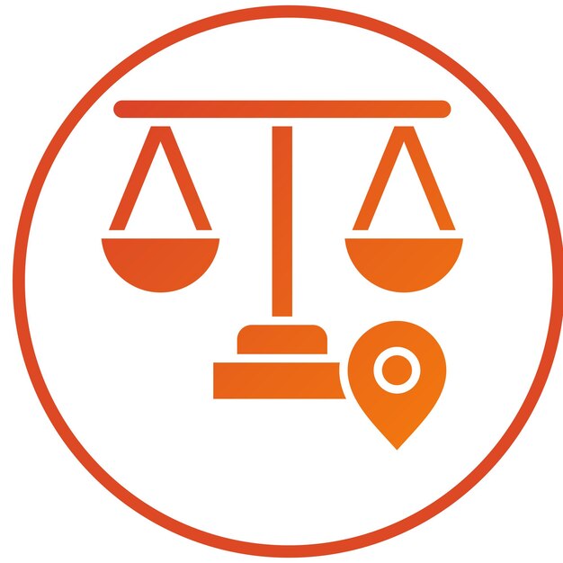 Diseño vectorial Estilo de icono de la ley de zonificación local