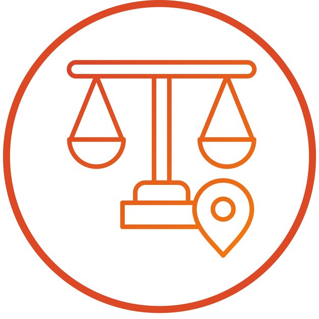 Diseño vectorial Estilo de icono de la ley de zonificación local