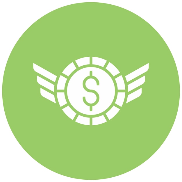 Diseño vectorial Estilo del icono de libertad económica
