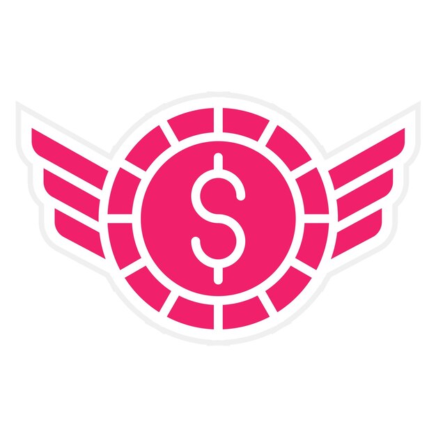 Diseño vectorial Estilo del icono de libertad económica