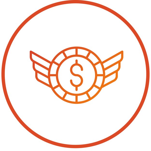 Diseño vectorial Estilo del icono de libertad económica