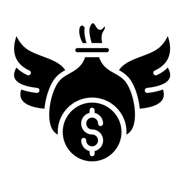 Diseño vectorial Estilo del icono de libertad financiera