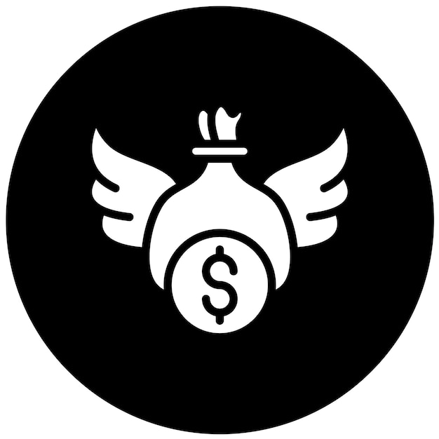 Diseño vectorial Estilo del icono de libertad financiera