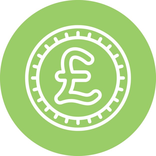 Diseño vectorial Estilo del icono de la libra británica