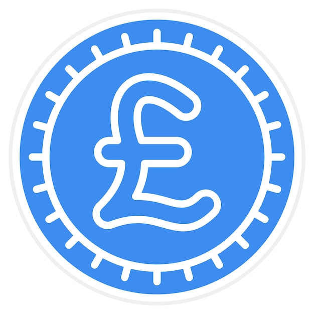 Diseño vectorial Estilo del icono de la libra británica