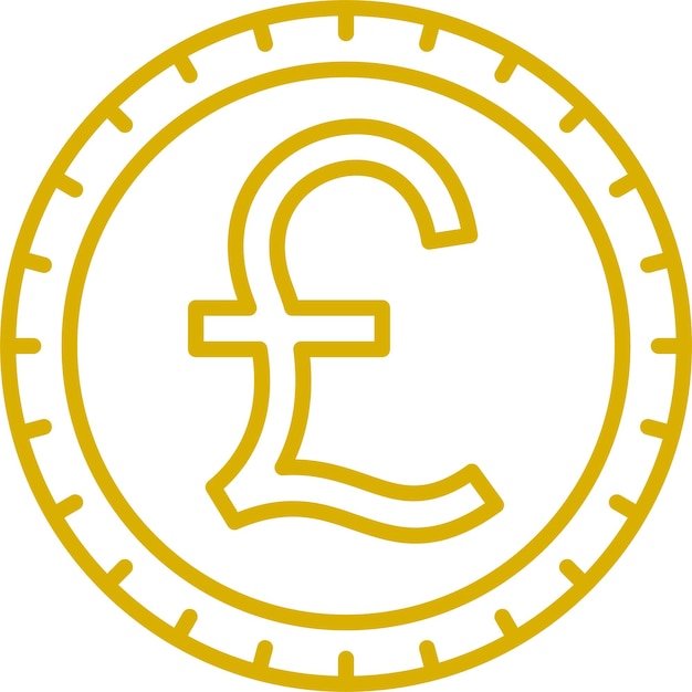Diseño vectorial Estilo del icono de la libra británica