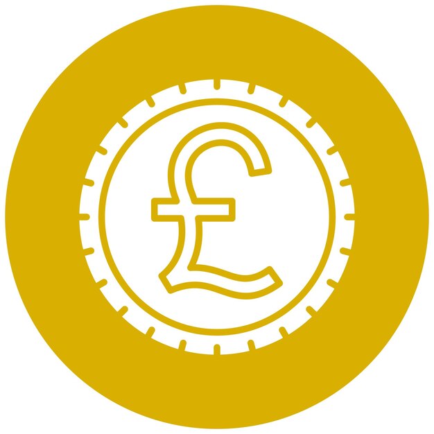 Diseño vectorial Estilo del icono de la libra británica